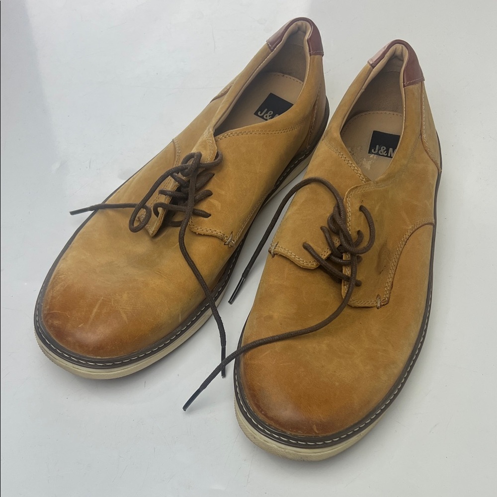Johnston & Murphy Tan Leather Oxfords